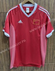 2002 China Home Red  Thailand Soccer Jersey AAA-SL