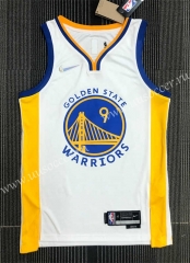 75th Anniversary V-neck NBA Golden State Warriors White  #9Jersey-311