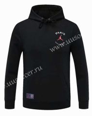 2021-2022 Jordan Paris SG Black Thailand Soccer Tracksuit Top With Hat-cs