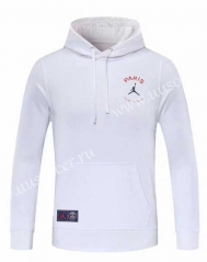 2021-2022 Jordan Paris SG White Thailand Soccer Tracksuit Top With Hat-cs
