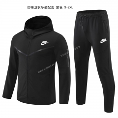 21-22 Nike Black Soccer Jacket Uniform With Hat-CS