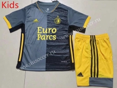 2021-22 Feyenoord Rotterdam Away Grey kids Soccer Uniform-507