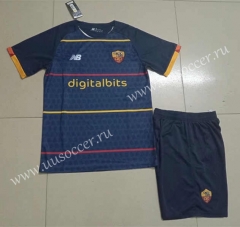 2021-2022 Roma 2nd  Away Royal Blue  Soccer Uniform-718