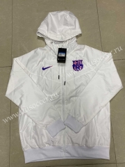 2021-2022 Barcelona White Trench Coats Top With Hat-815