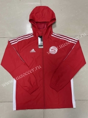 2021-2022 Bayern München Red Trench Coats With Hat-815