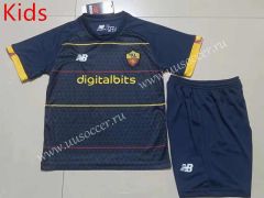 2021-2022 Roma 2nd Away Royal Blue Kids/Youth Soccer Uniform-507