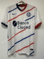 21-22 San Lorenzo Away White Thailand Soccer Jersey AAA-XY