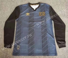 21-22 Salvador 2nd Away Black& Blue LS Thailand Soccer Jersey AAA-9171