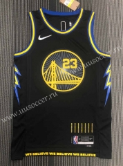 21-22 City Edition  NBA Golden State Warriors Black  #23 Jersey-311