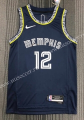 21-22  City Version NBA Memphis Grizzlies Black #12 Jersey-311