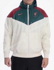 2021-22 Liverpool White&Green  Wind Coat With Hat