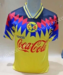 Retro Version Club America Home Yellow Thailand Soccer Jersey AAA-DD3
