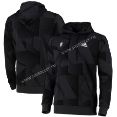 21-22 Manchester United Black Thailand Tracksuit Top With Hat