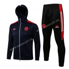 UEFA Champions League 21-22  Bayern München Blue Soccer Jacket Uniform With Hat-815