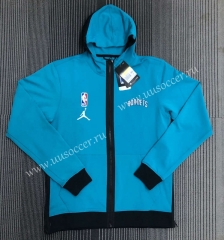 Player version 21-22 Charlotte Hornets Blue With Hat Jacket Appearance clothes-311