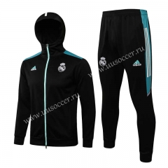 2021-2022 Real Madrid Black Jacket Uniform With Hat-815