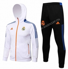 2021-2022 Real Madrid White  Jacket Uniform With Hat-815