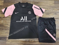 2021-2022 Paris SG Black  Soccer Uniform-709