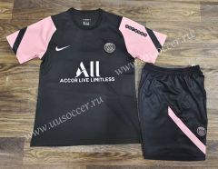 2021-2022 Paris SG Black  Soccer Uniform-709