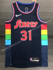 21-22 City Edition NBA Philadelphia 76ers Black #31  Jersey-CS