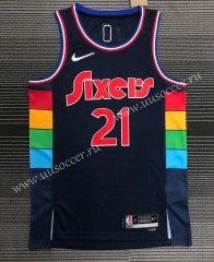 21-22 City Edition NBA Philadelphia 76ers Black #21 Jersey-CS