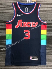 21-22 City Edition NBA Philadelphia 76ers Black #3 Jersey-CS