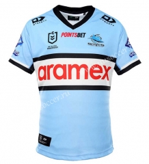 2022 NRL Shark Home Blue Training Thailand Rugby Jersey