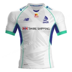 2022 Fiji Drua Home White Training Thailand Rugby Jersey