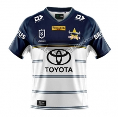 2022 NRL Cowboy Away Blue & White Thailand Rugby Shirt