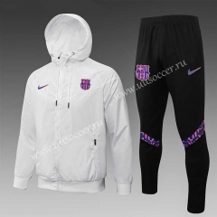 21-22 Barcelona White Trench Coats Uniform With Hat-815