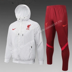 2021-22 Liverpool White  Wind Coat uniform With Hat-815