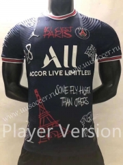 Player Version  special edition2021-22 Paris SG Home Blue Thailand Soccer Jersey AAA-2016