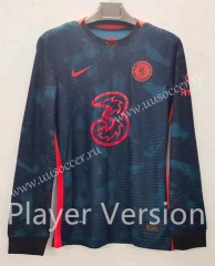 Player version 21-22 Chelsea 2nd Away Royal Blue Thailand LS Soccer Jersey AAA-2016