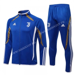 2021-22 Juventus FC Blue Thailand Soccer Jacket Uniform-815