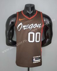 21-22 City Edition Portland Trail Blazers Brown  #00 Jersey-SN