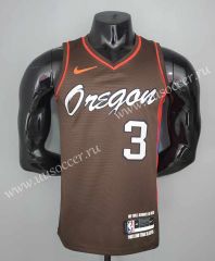 21-22 City Edition Portland Trail Blazers Brown  #3 Jersey-SN