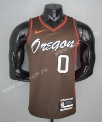 21-22 City Edition Portland Trail Blazers Brown  #0 Jersey-SN