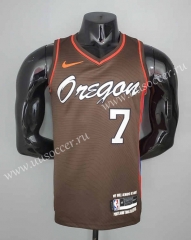 21-22 City Edition Portland Trail Blazers Brown  #7 Jersey-SN