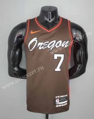 21-22 City Edition Portland Trail Blazers Brown  #7 Jersey-SN
