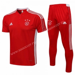 21-22 Ajax Red Thailand Polo Uniform-815
