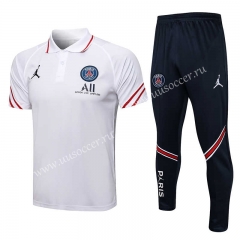 2021-2022 nike psg White Thailand Polo Uniform-815