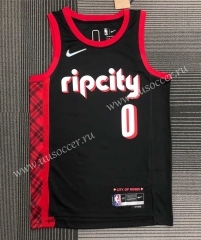 2022 City Edition Portland Trail Blazers Black  #0 Jersey-311