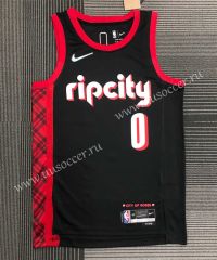 2022 City Edition Portland Trail Blazers Black  #0 Jersey-311