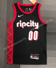 2022 City Edition Portland Trail Blazers Black  #00 Jersey-311