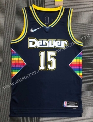 2022 City Version NBA Denver Nuggets Black#15 Jersey-311