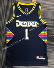 2022 City Version NBA Denver Nuggets Black  #1 Jersey-311