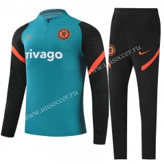 (s-3xl)21-22 Chelsea Light Grren Thailand Soccer Tracksuit Uniform-GDP