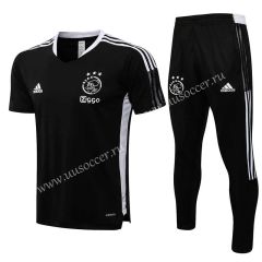 2021-2022 Ajax Black  Soccer Tracksuit Uniform-815