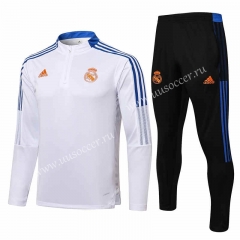 2021-2022 Real Madrid White  Thailand Tracksuit Uniform-815