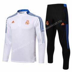 2021-2022 Real Madrid White  Thailand Tracksuit Uniform-815